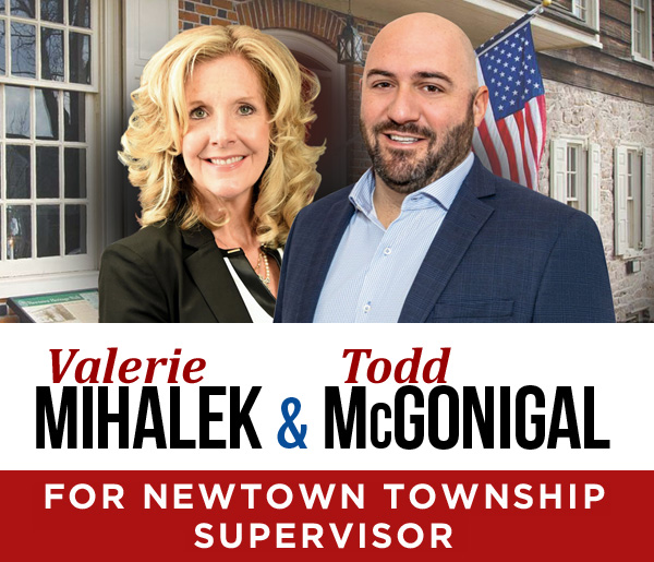 home-mobile_may2025 Valerie Mihalek and Todd McGonigal for Newtown Township Supervisor